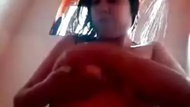 Desi wife is in a mood to play with juicy boobies in the shower porn video