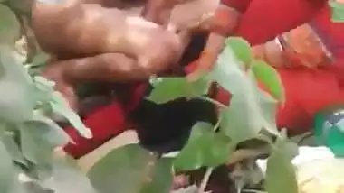 The farmer fucks a laborer on the far in front of his wife