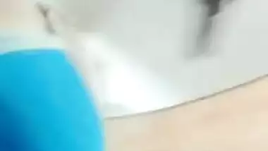 Sexy housewife strips and shakes her big Desi booty for the camera