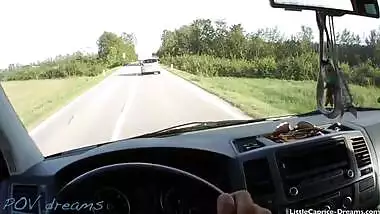 STREETFUCK COM Horny Hitchhiker LITTLE CAPRICE payed the ride with her pussy