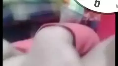 Mast boobs and pussy showing wife on video call