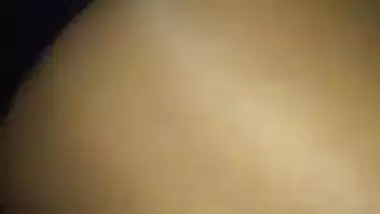 Hairy wife in black bra & tight asshole enjoying doggy style with husband friend