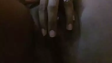 Indian girl with dark skin spreads XXX pussy in front of the camera