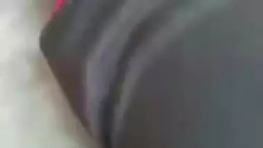 Desi wife boobs press in car