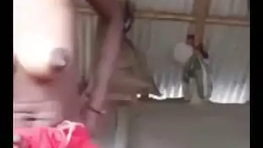 XXX whore has boobs for her Desi lover in this private video