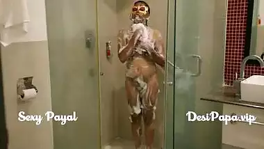 desi south indian girl young bhabhi Payal in bathroom taking shower and masturbation