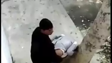 Desi mms XXX scandal, college girl fucking in the backyard of the school