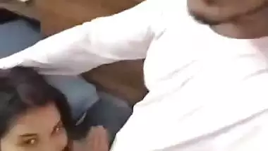 A 21-year-old college girl gives a desi blowjob to her lover