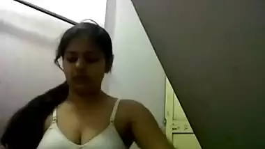 Hot punjabi teen babe with pretty huge boobies undresses for her boyfriend