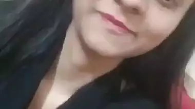 Bangladeshi girl puts lipstick and shows naked boobs