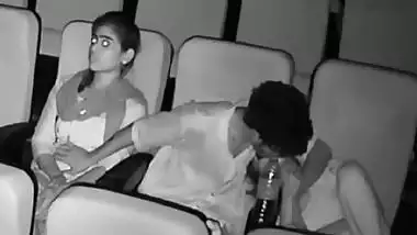 Threesome romance in theatre caught in night vision