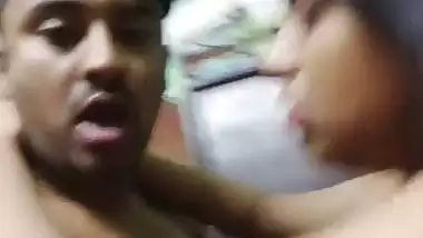 Kinky guy chews big milky boobs in Indian sex video