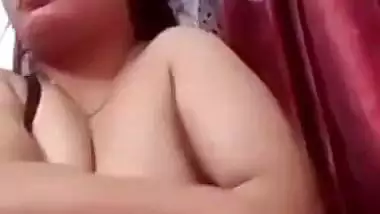 Cheater MILF showing big boobs to seduce lover