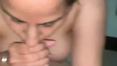 Horny BF gets a desi blowjob and cums in GF’s mouth