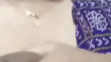 Long boobs girlfriend licking nipple viral video call