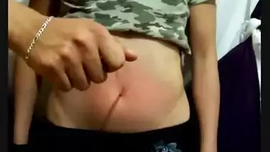 the first video of Paula at 18 years old Belly punch & navel part 2