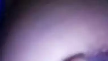 Dark nipples desi girlfriend on video call topless at night