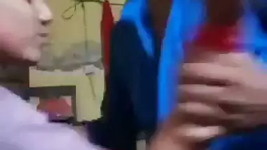 Indian dehati lovers kiss and fondle