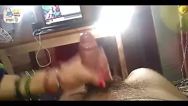 Masked Desi teen sucks and strokes operator's XXX boner before chudai