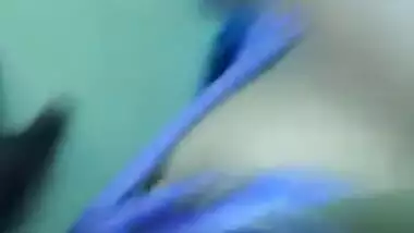 Horny Desi hubby makes XXX video of touching his wife's nude tits