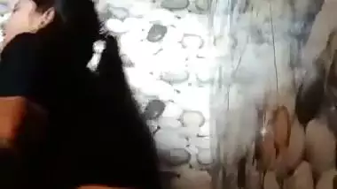 The girl moans loudly when her BF fucks her pussy hard