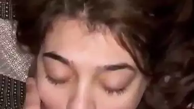 White Indian naked babe sucks the thick dick of her lover