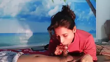 Young Desi chick mounts her brother's dick and rides it on the bed